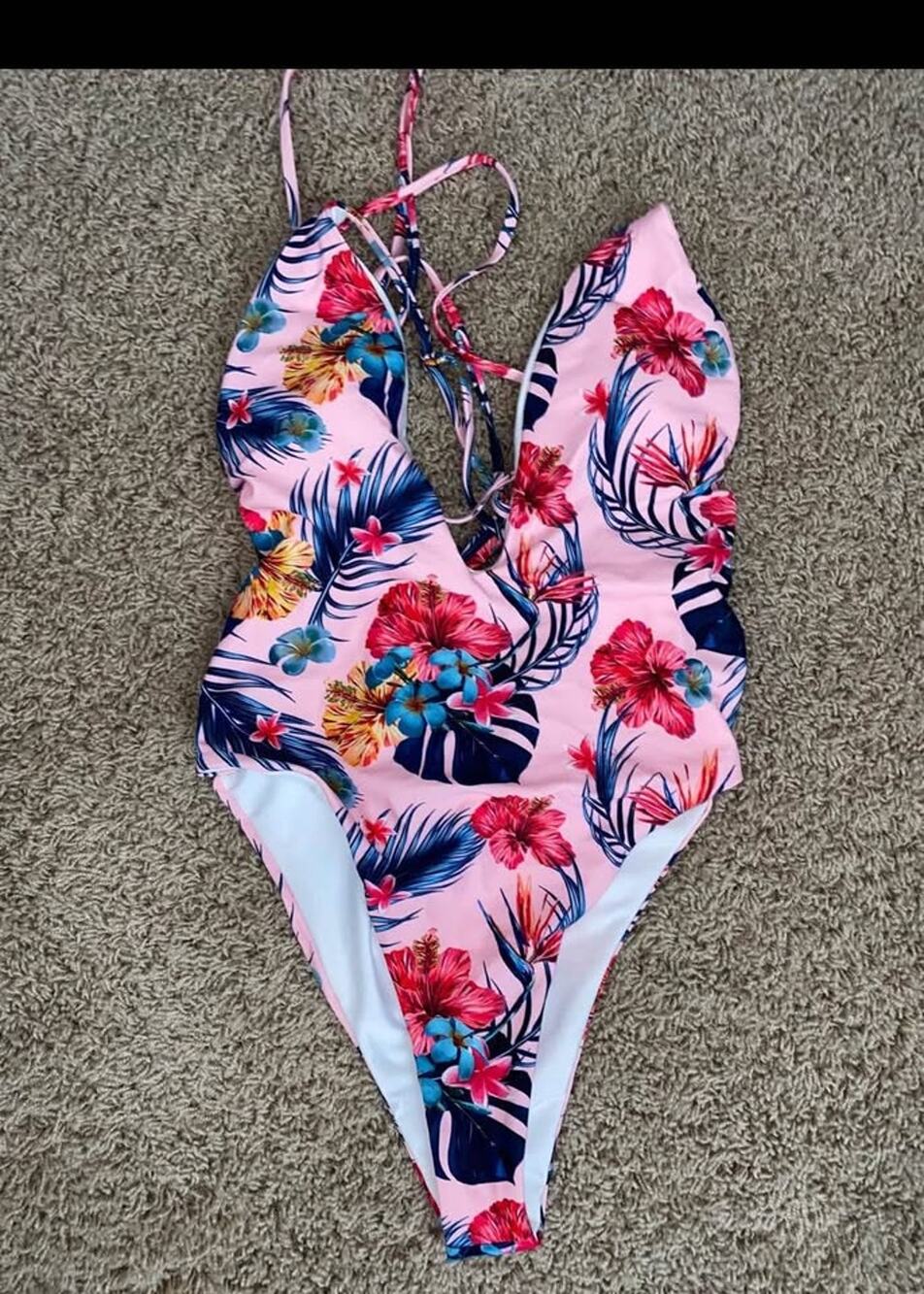 1 pc high swimsuit sexy womens Large